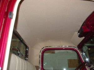 Custom leather roof lining